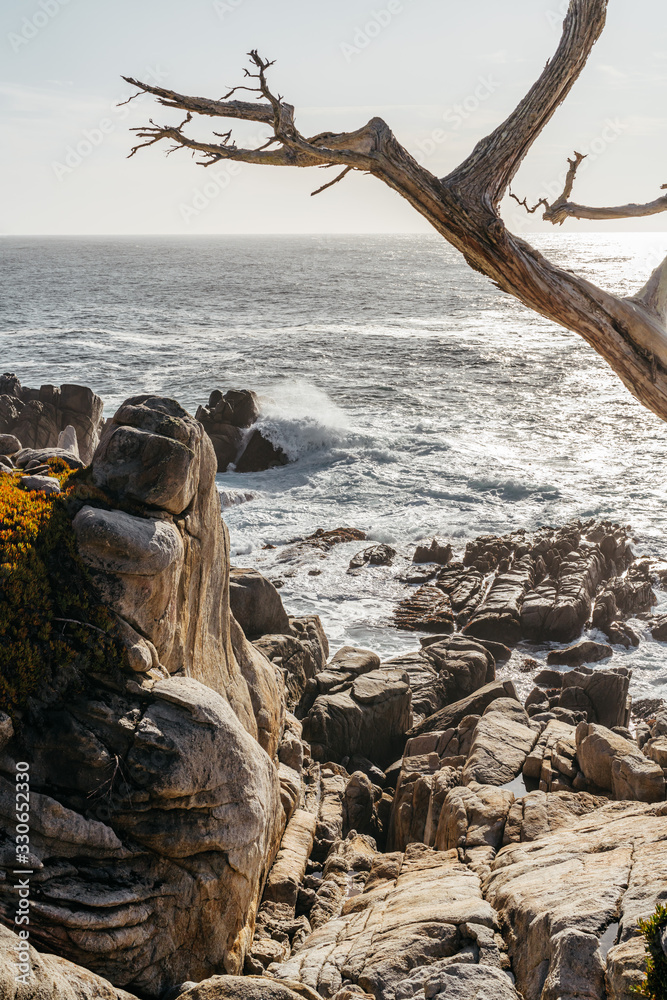 Waves Crashing into Boulders