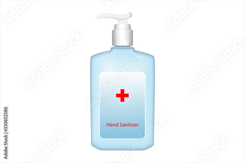Alcohol Gel hand sanitizer vector illustration isoloated on a white background