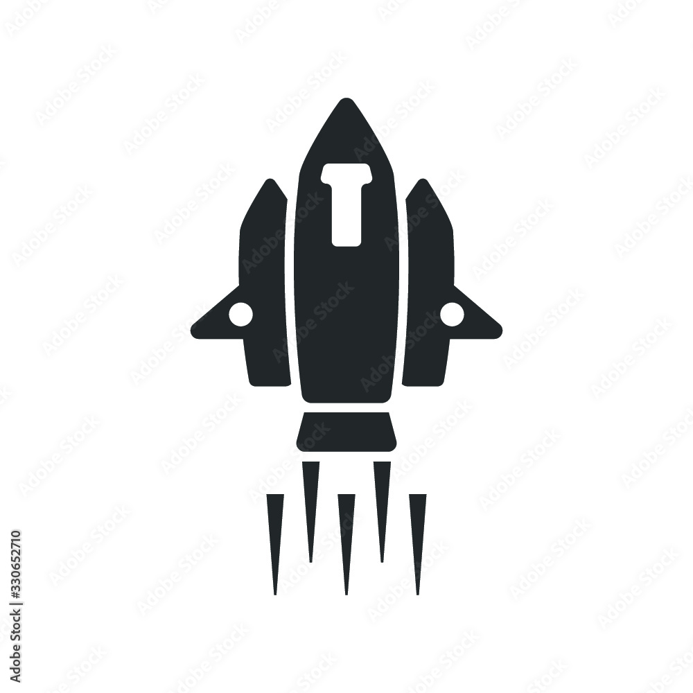 Fototapeta premium Rocket, spaceship icon