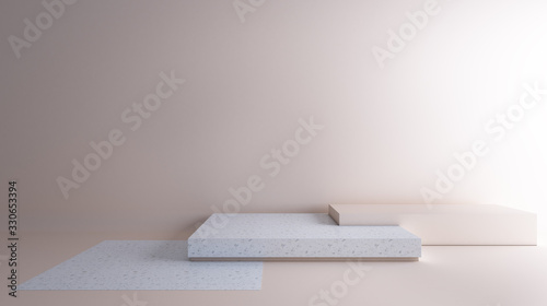 Foto 3D rendering proportion in pastel color
