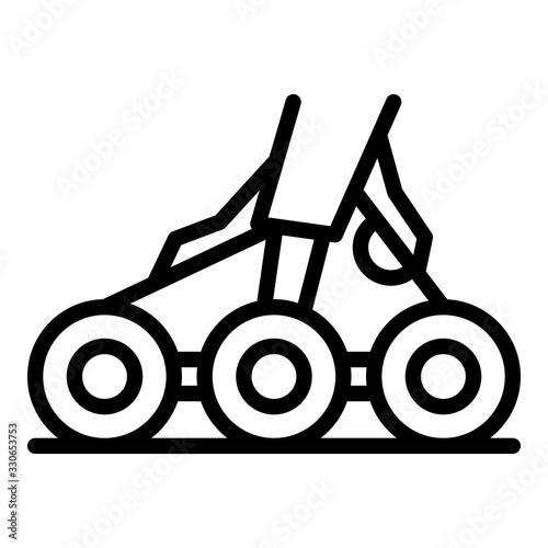Wheels aircraft repair icon. Outline wheels aircraft repair vector icon for web design isolated on white background