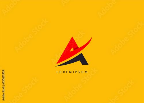 lettr A logo, letter A swosh logo, letter A vector,  photo