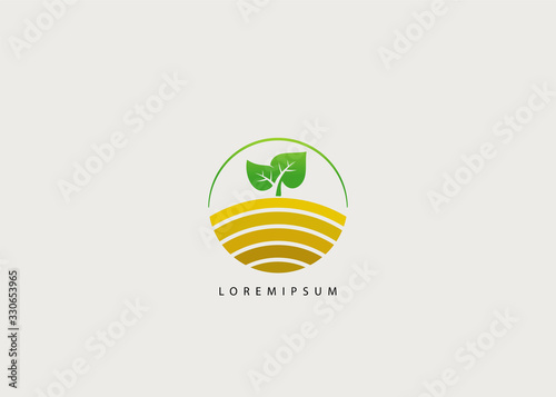 leaf, seed plant grow up, photosynthesis, go green, logo vector illustration