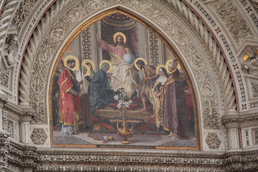 Florence Cathedral - Jesus Mosaic Art - View