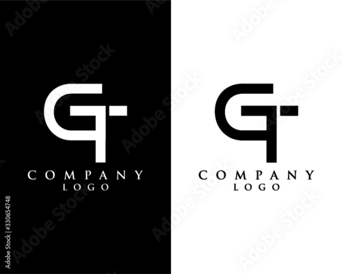 Initial Letter GT, TG Logo Template Design vector