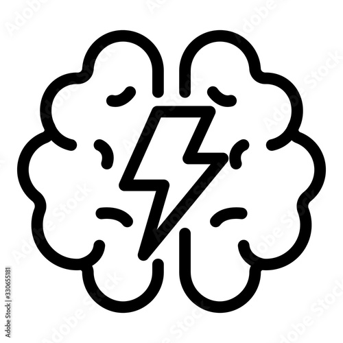 Brainstorming icon. Outline brainstorming vector icon for web design isolated on white background