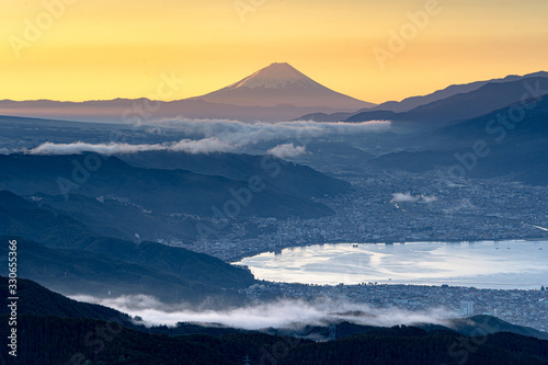 Mt Fuji sunrise from Takabocchi highlands