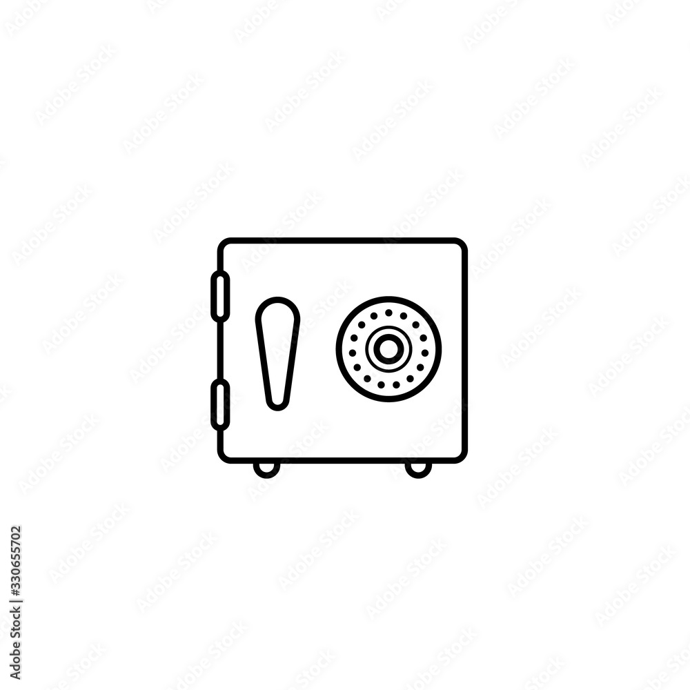 Money safe thin line vector icon Money safe thin line vector icon