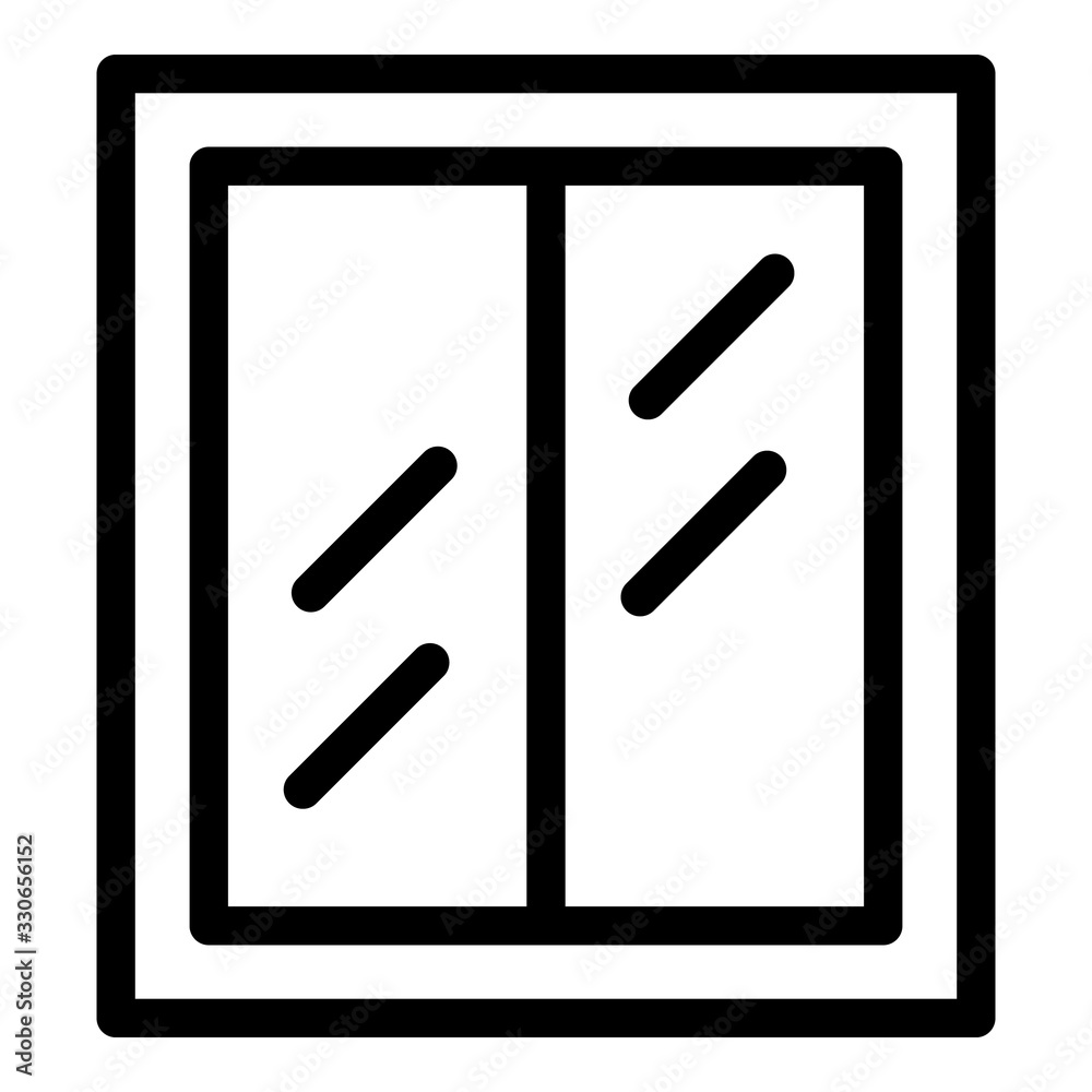 Apartment window icon. Outline apartment window vector icon for web design isolated on white background Apartment window icon. Outline apartment window vector icon for web design isolated on white background