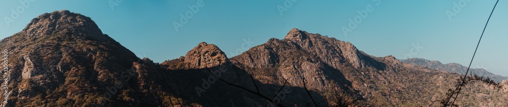 Panorama of the Mountains at Mount Abu in Rajasthan, India
