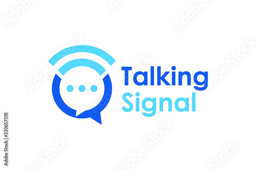 Talking signal for logo design concept, very suitable in various business purposes, also for icon, symbol and many more.