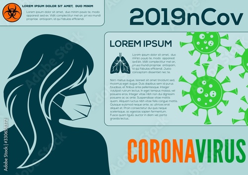 Coronavirus 2019-nCoV design template. Vector illustration