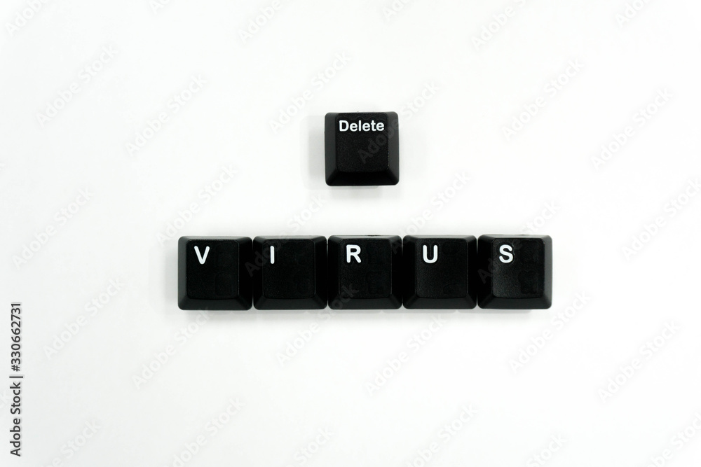 Delete virus on white background. Coronavirus Pandemic Around the World. Delete virus on white background. Coronavirus Pandemic Around the World.