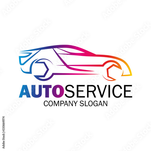 Auto service. Logo wektor.