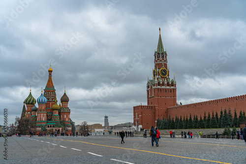 Red Square in Moscow in cloudy weather