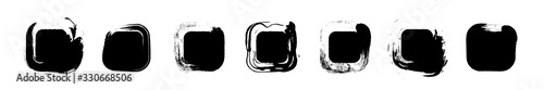 Decorative elements in grunge style for the title heading. Isolated vector elements.