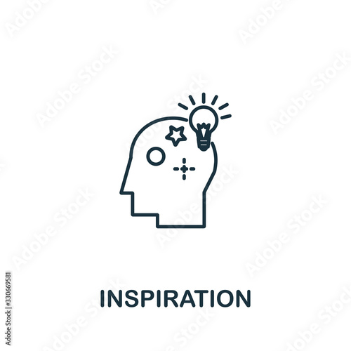 Inspiration icon from teamwork collection. Simple line element Inspiration symbol for templates, web design and infographics