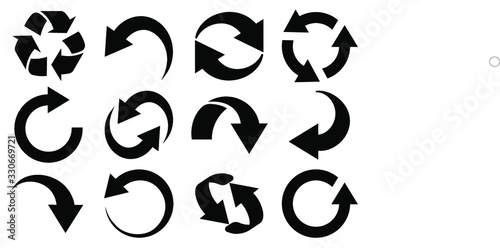 Simple set of  icons related to interface arrows.