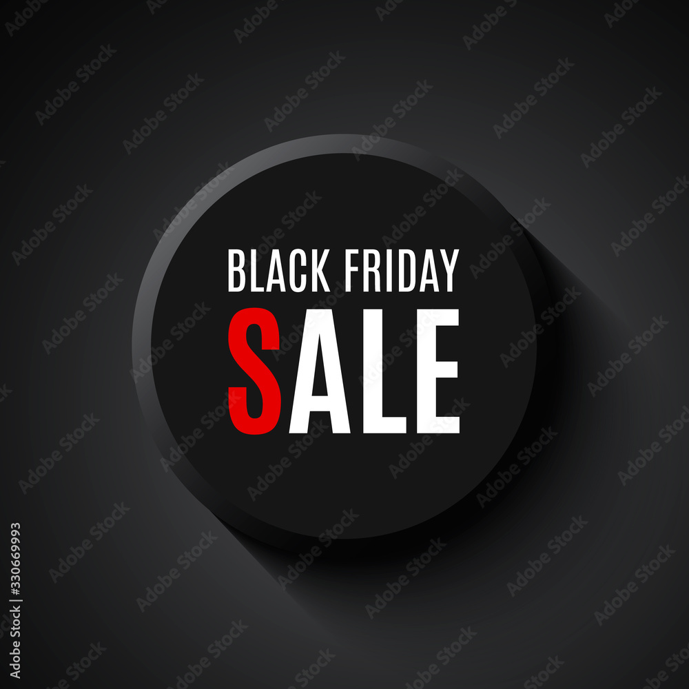 Black friday sale round banner. Vector illustration. Black friday sale round banner. Vector illustration.