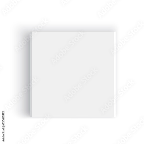 White square box. Package. Vector illustration.
