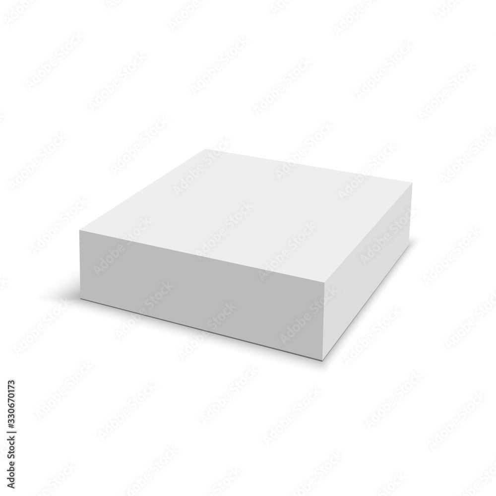 White square box. Package. Vector illustration. White square box. Package. Vector illustration.