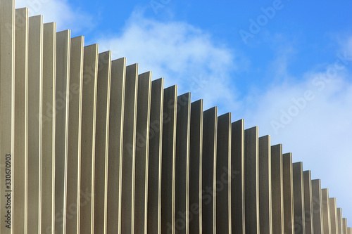 abstract curved lines against the sky