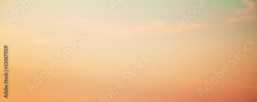 Colorful tropical sky at sunset  panoramic photo