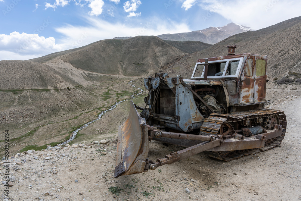 Dozer Pamir Highway Tajikistan