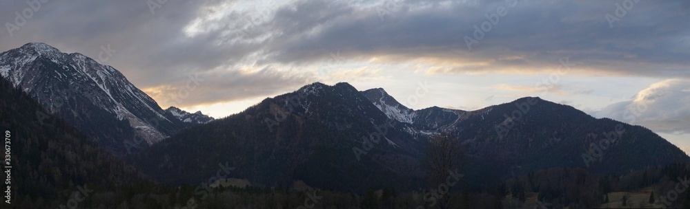 Abendpanorama Spitzinggebirge