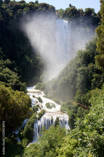 Terni  TR   Italy - May 10  2016  The famous Marmore waterfall  Terni  Umbria  Italy