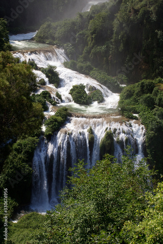 Terni  TR   Italy - May 10  2016  The famous Marmore waterfall  Terni  Umbria  Italy