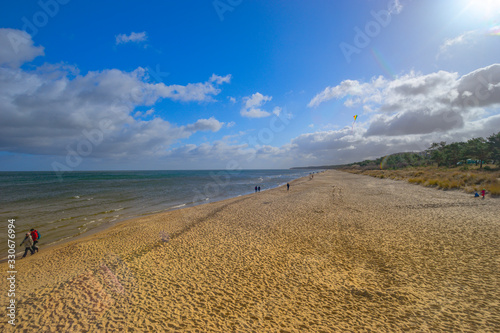 Baltic Sea, Usedom Island, winter, morning. Pictures of carefree life, practically just a few hours before the corona virus crisis changes everyone: the island is now closed. Fear instead of joy.