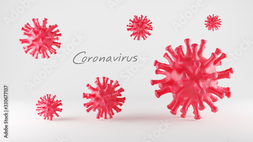 Coronavirus 2019-nCoV Background, Novel Coronavirus (2019-nCoV). Virus Covid 19-NCP. nCoV denoted is single-stranded RNA virus. 3D rendering © ruangrit19