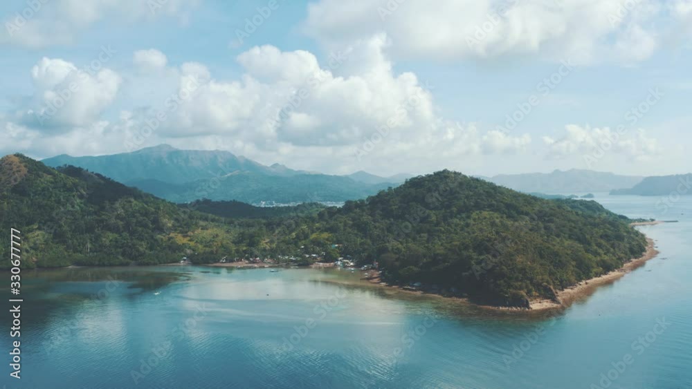 Aerial view of Coron island in Palawan, Philippines Aerial view of Coron island in Palawan, Philippines