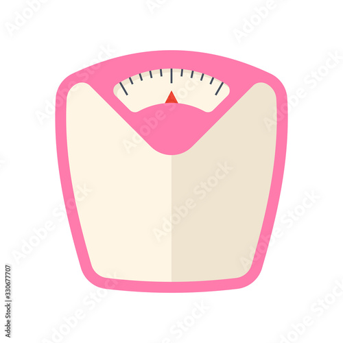 Bathroom scale stylish icon on white background