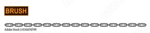 Abstract chain stitch icon illustrator brush for fashion and digital illustration. Colorable and customizable cord.