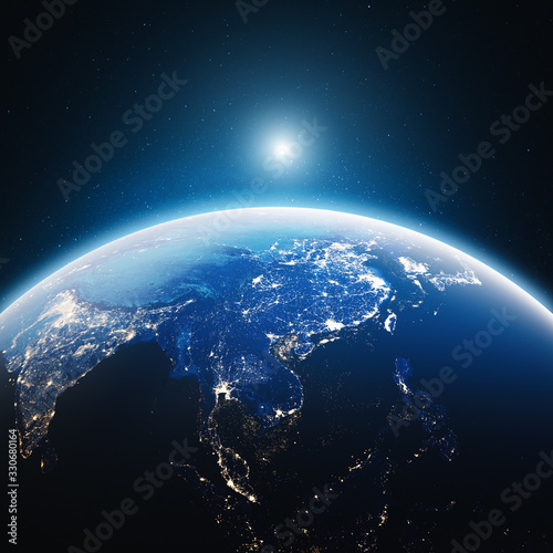 Fototapeta Naklejka Na Ścianę i Meble -  City lights Asia