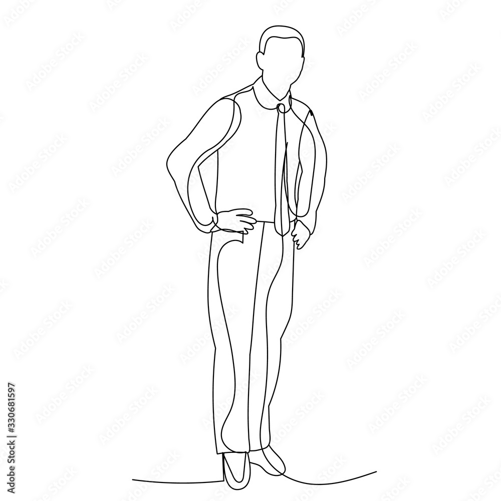 one line drawing man, businessman one line drawing man, businessman