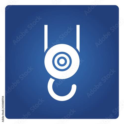 industrial crane hook symbol vector