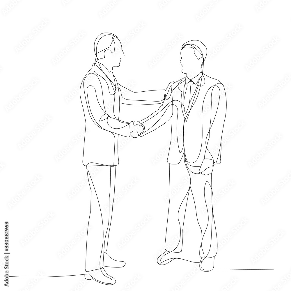 isolated, one line drawing of a man talking isolated, one line drawing of a man talking