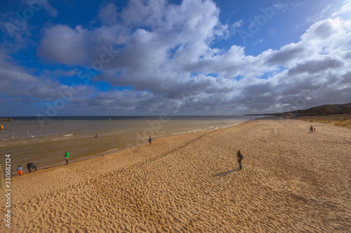 Baltic Sea, Usedom Island, winter, morning. Pictures of carefree life, practically just a few hours before the corona virus crisis changes everyone: the island is now closed. Fear instead of joy.