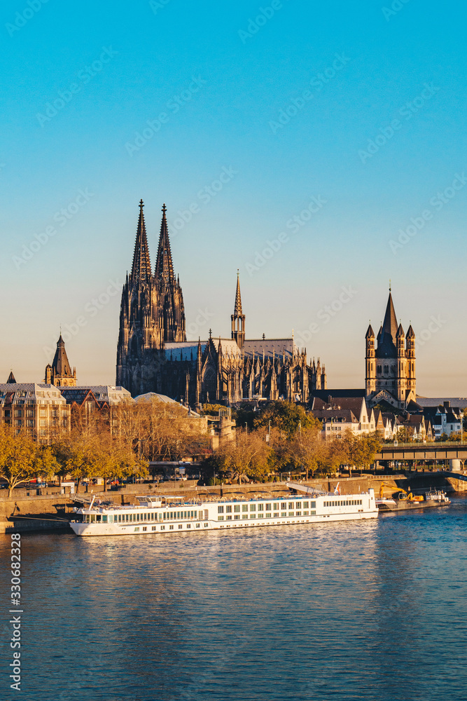 Koln City symbol the Cologne Gothic Cathedral in the center of the city on the bank of River Rhein Koln City symbol the Cologne Gothic Cathedral in the center of the city on the bank of River Rhein