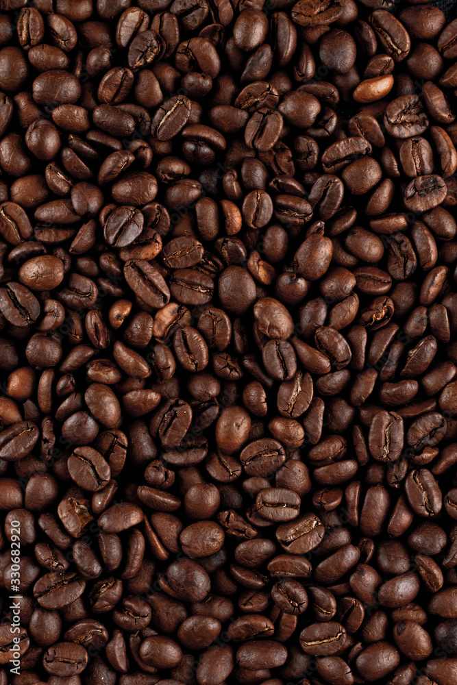 Natural texture: macro shot of roasted coffee beans Natural texture: macro shot of roasted coffee beans