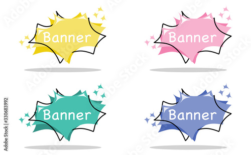 Set of modern abstract vector banners 