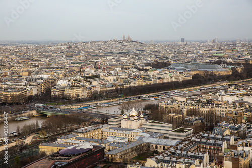 View of Paris city from Eiffel Tower