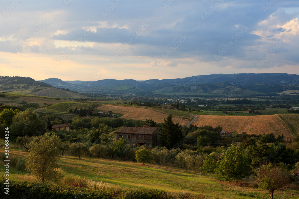 Orvieto (TR), Italy - May 10, 2016: View of Orvieto country landscape, Terni, Umbria, Italy