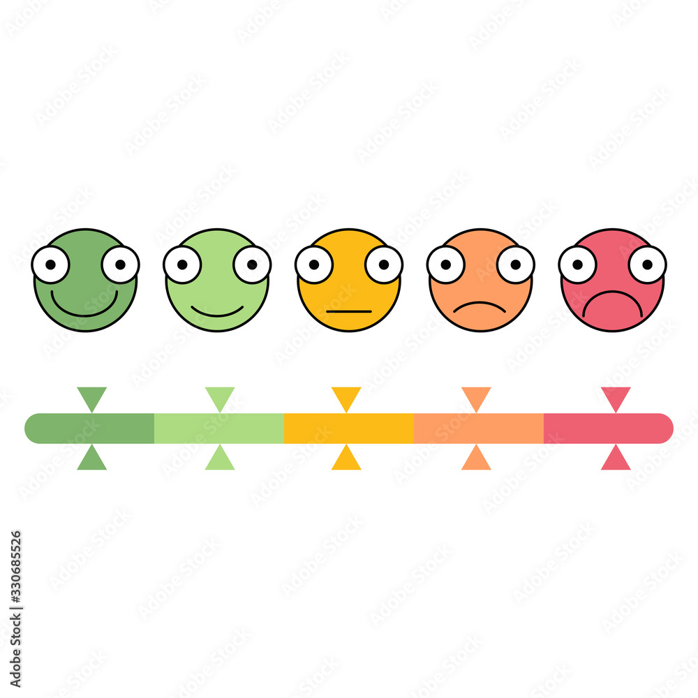 Fototapeta premium Feedback design concept and emotions vector illustration