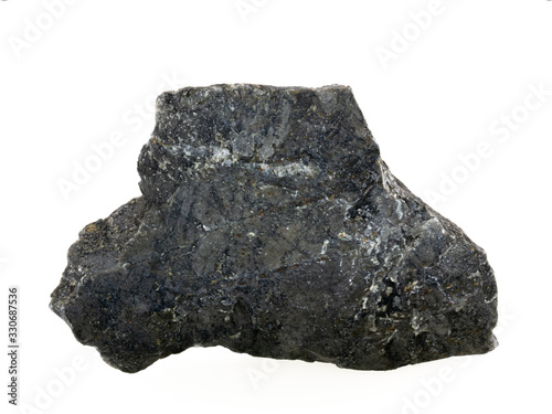 Fragment of granite isolated on white background, Clipping path.