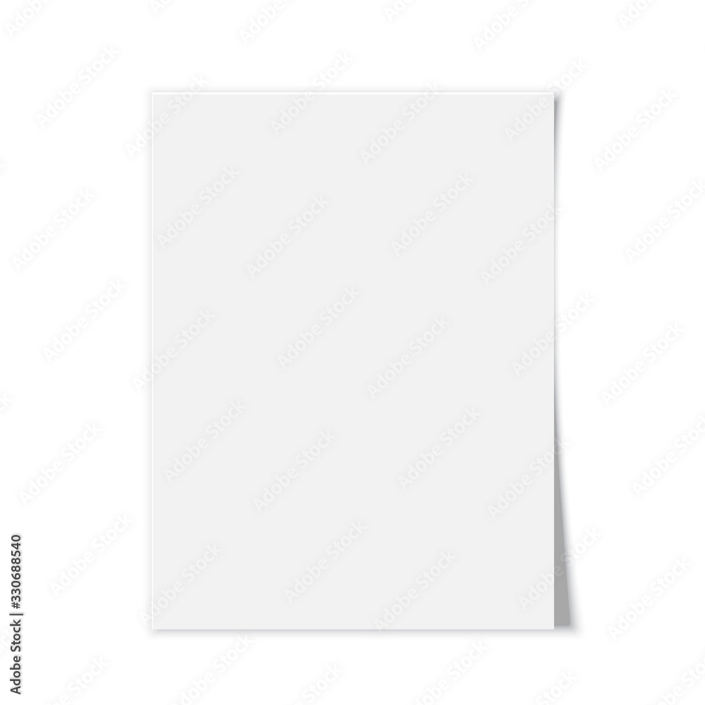 White paper sheet. Vector illustration. White paper sheet. Vector illustration.