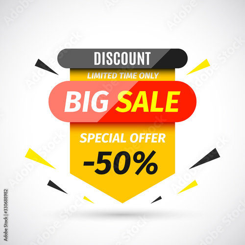 Big sale banner. Vector illustration.